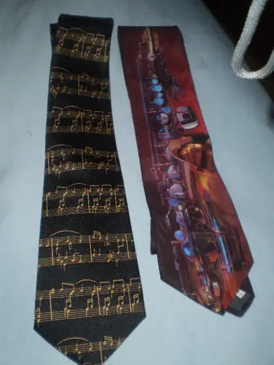 Neckties - Music Notes - $20- - Saxophone - Ralph Marlin - $20-