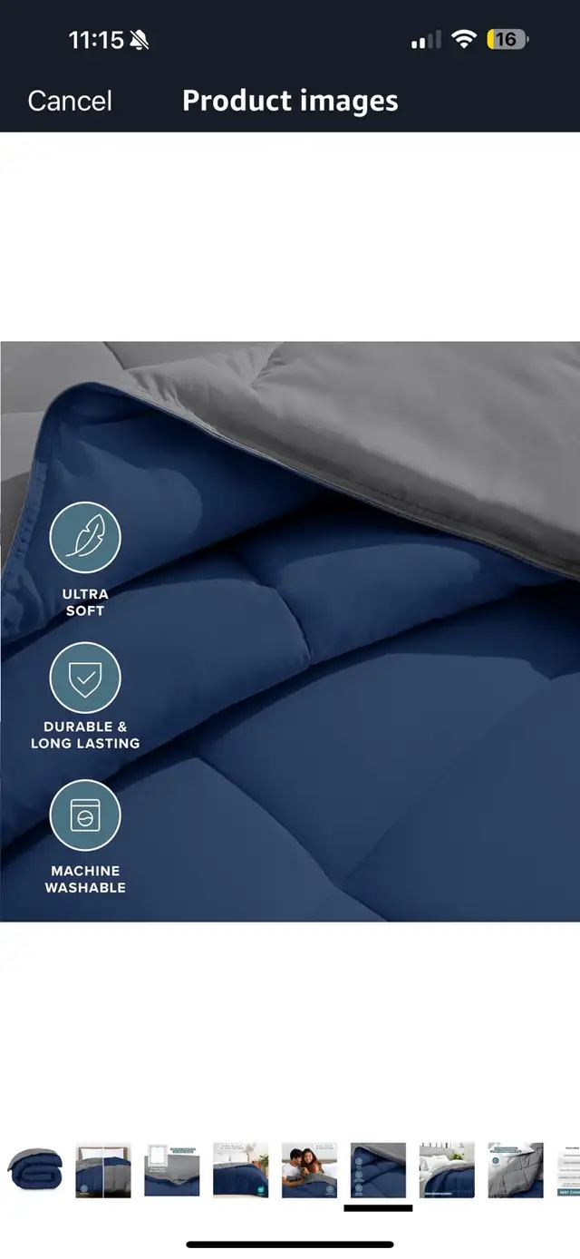 Queen Reversible Comforter in Bedding in Kitchener / Waterloo - Image 6