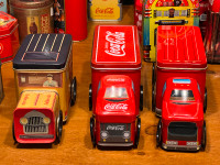 Coca ColaX3 Delivery Truck Tin Santa Claus,refresh yourself&7800