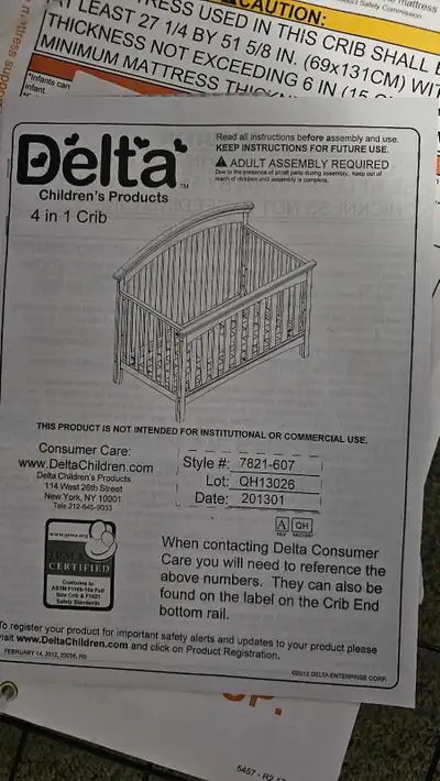 This Delta 4-in-1 crib is a versatile and safe sleeping solution for your growing child. It easily c...