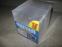 12 Maxell  Jewel Cases -new/sealed package + 25 slim cases - $5