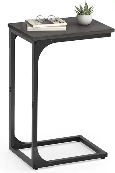 VASAGLE C-Shaped Side Table – Ebony Black, View more