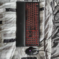 Razor gaming keyboard with Logitech gaming mouse,  1 year old.