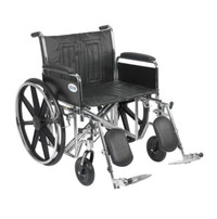 Drive Medical Black Sentra EC Heavy Duty Wheelchair, Detachable 