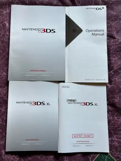 Nintendo 3DS and DS Original Instruction Manuals, View more