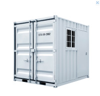 8ft Containers with 1 Door and 1 Window