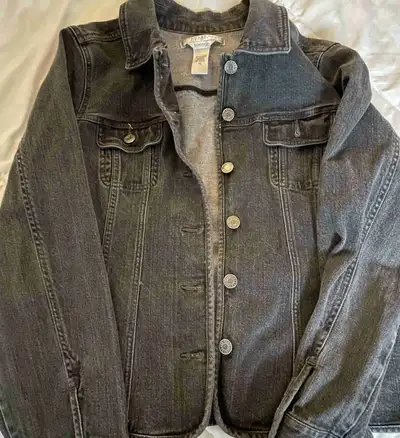 Ladies Dark denim blue jean jacket size 10, View more