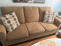 Upholstered 3 Seater Beige Sofa