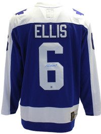 Ron Ellis Signed Jersey Maple Leafs Replica Blue Vintage