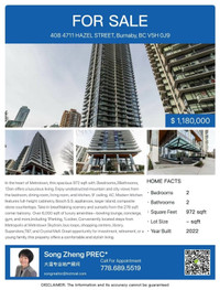 Metrotown Center 2 Bedrooms + 2 Bedrooms+ 1Den condo