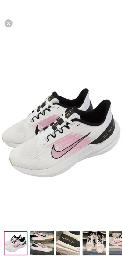 Nike Air Winflo 9 Women's White and Pink Athletic Shoes, View more