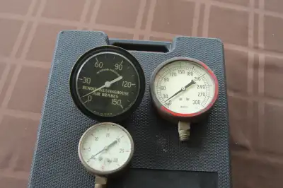 Old school brass gauges to use or just as a display item