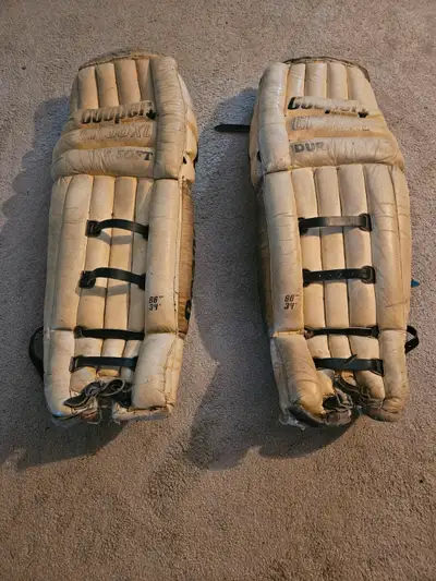 Vintage Cooper GP 59 34" Leather Hockey Goalie Pads, View more