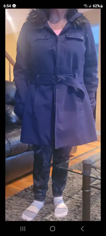 Lds Pple hood winter coat SzXlrg 8$, View more