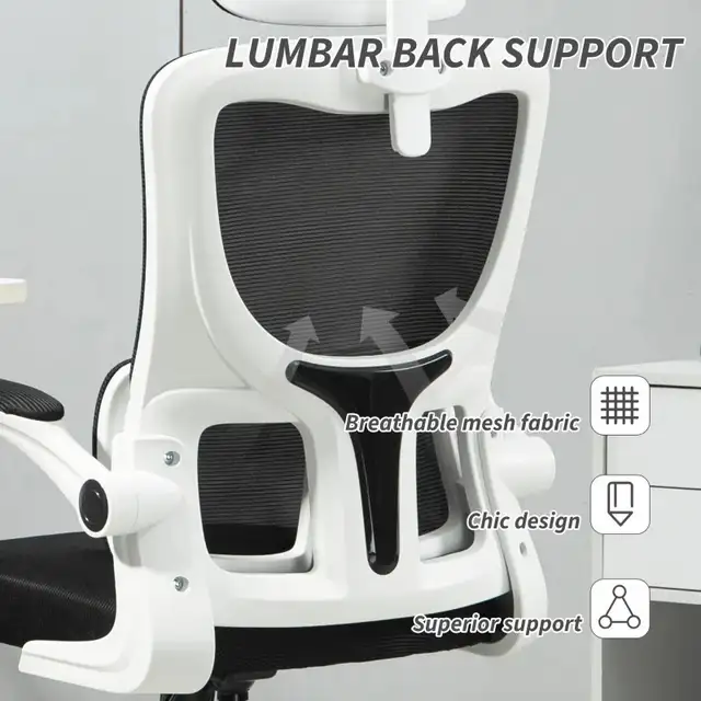 High Back Office Chair, Mesh Computer Desk Chair with Rotatable  in Chairs & Recliners in Markham / York Region - Image 3