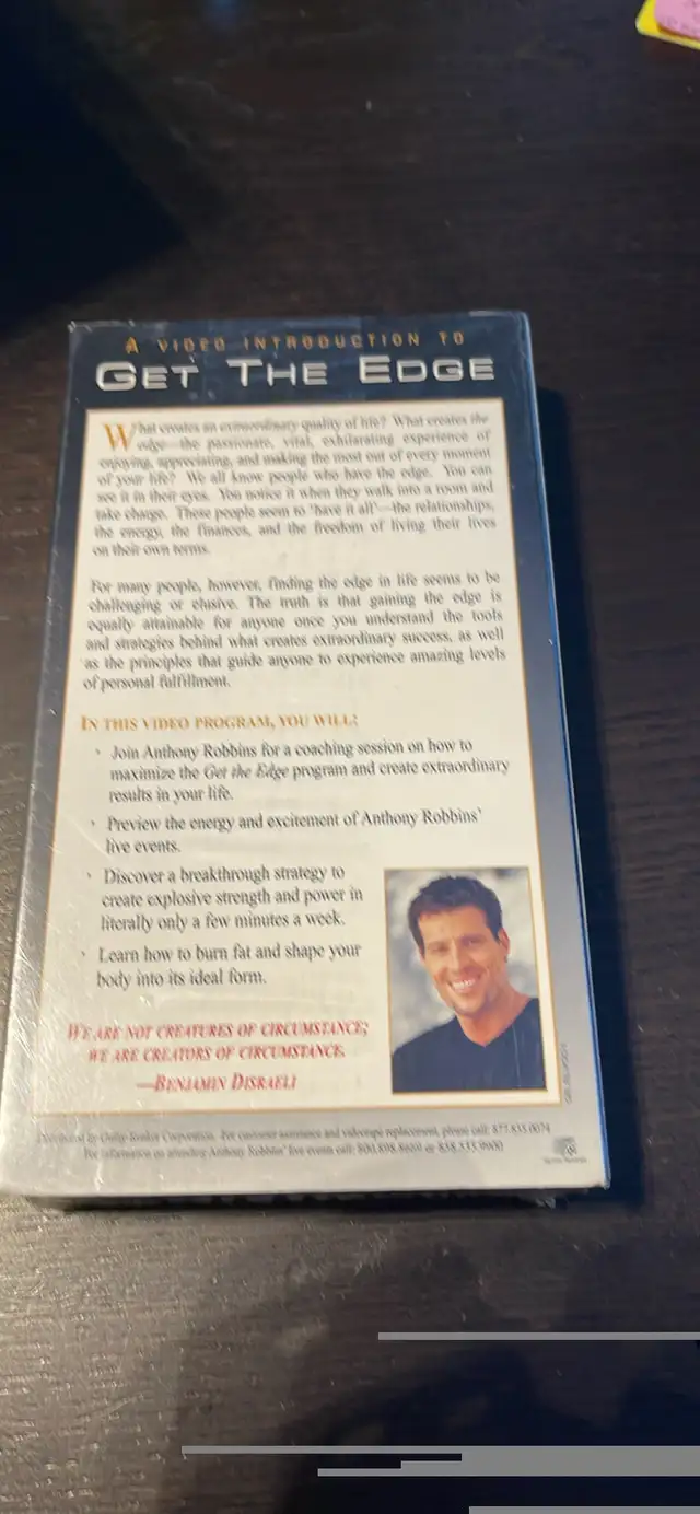 New Rare VHS “Get The Edge” 7 days to transform your life in Other in Mississauga / Peel Region - Image 3