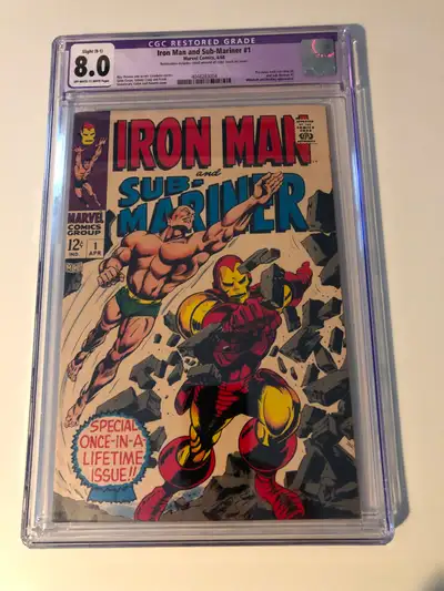 Iron Man and Sub-Mariner #1 comic CGC 8.0 Restored $225 OBO, View more