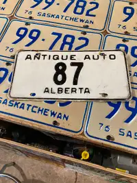 Alberta auto license plate