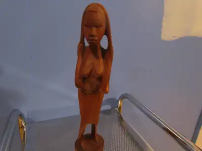 Wood African Woman Statue / Figurine / Statuette / Folk Art, View more