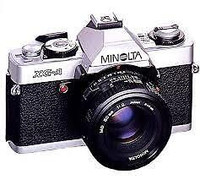 MINOLTA XG-A   CAMERA  AND SUNPAK MX220-S FLASH   35MM FILM