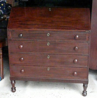 True Antique Mahogany Slant-front Bureau Desk - New Price