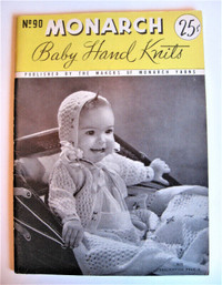 Vintage Knit Patterns / Monarch Baby Hand Knits, No 90