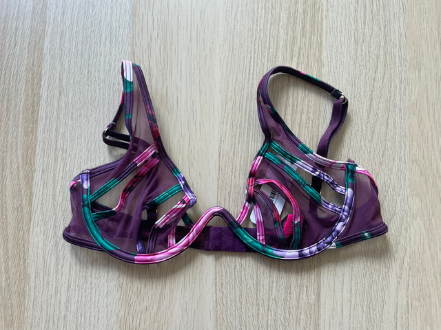 La Senza Sheer Cutout Burgundy Unlined Bra NWT