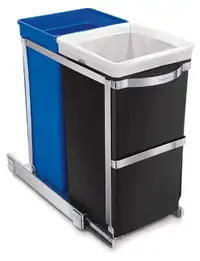 Simple Human sliding garbage and green bin drawer.