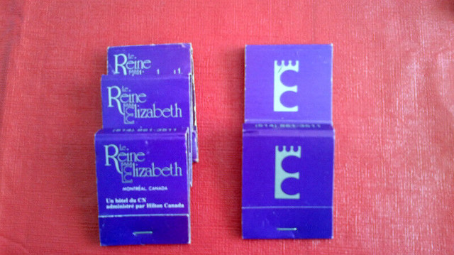 Matchbook Covers-The Queen Elizabeth Hotel, Montreal in Arts & Collectibles in Kitchener / Waterloo