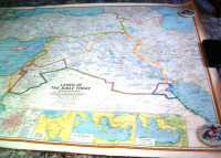 National Geographic map of the Holy Land 1976