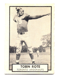 1962 Topps CFL #143 Tobin Rote Argonauts Rice NM SHAPE