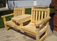Garden bench twin seat