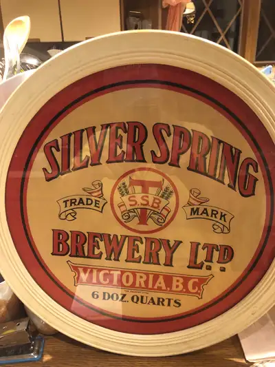 Vintage Antique Silver Springs Brewery Barrel  Beer Label, View more