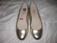 Gold Flats - Women Shoes