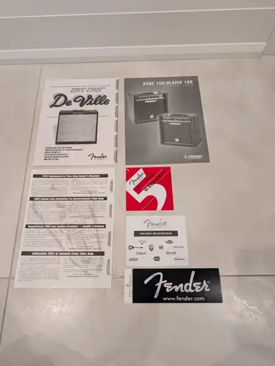 Fender Hot Rod De Ville Instructions, 2007 Addendum, Peavey Rage, View more