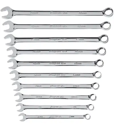 Snap-On 12-Point Metric Flank Drive® Long Wrench Set, View more