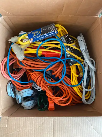 Huge Lot of brand new extension cords, cables, power bars, etc, View more