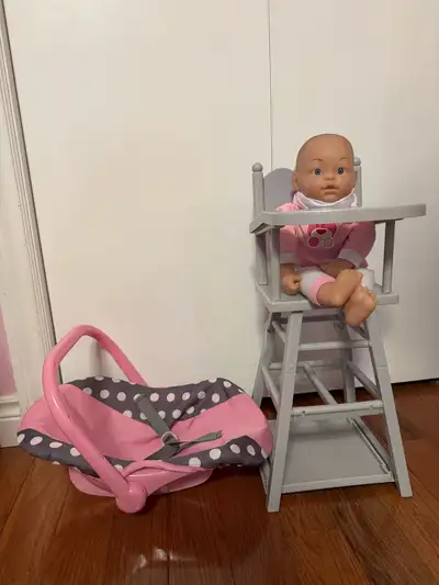 Baby Doll high chair and car seat, View more