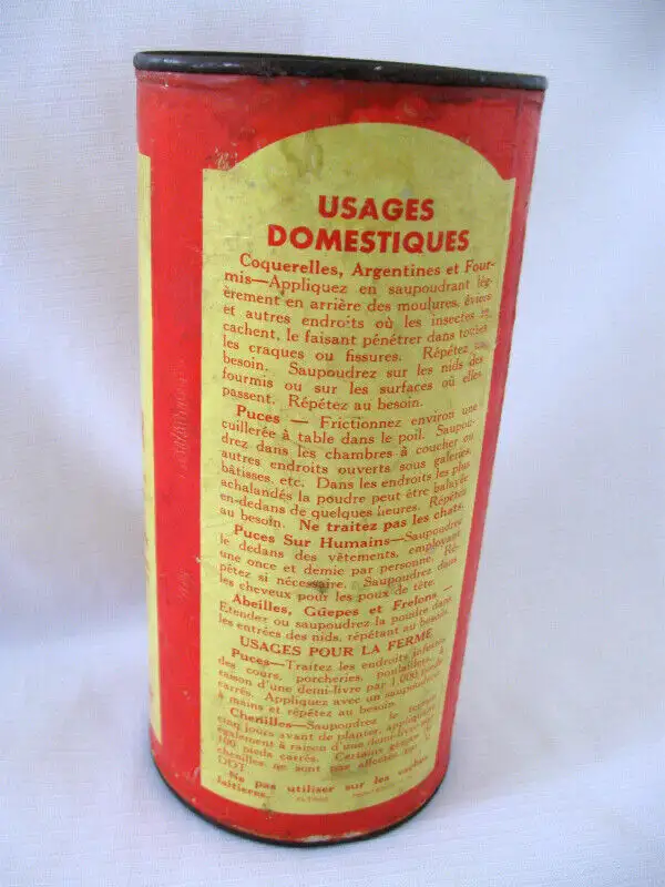 CONTENANT POUDRE  DDT WATKINS VINTAGE DDT CONTAINER in Arts & Collectibles in West Island - Image 3