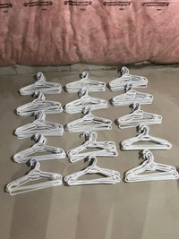 150 White Plastic Hangers or Bundles of 10