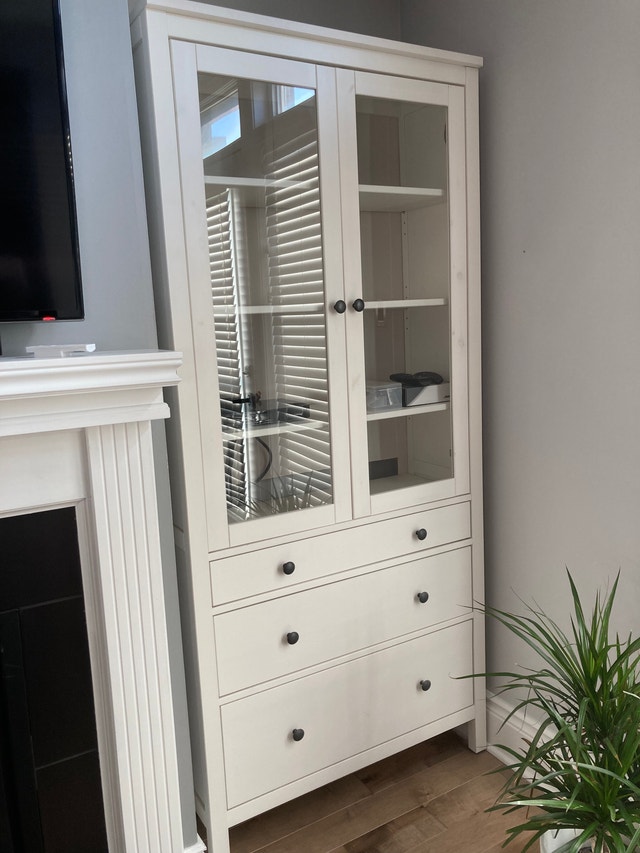 IKEA Hemnes Glass in White Hutches & Display
