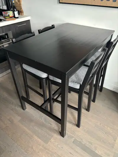 Black Stained Pine Comes with 4 grey cushions Specs on image 4