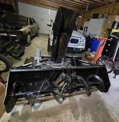 60" Schulte skid steer snow blower. shute is electrically controlled by a switch. asking 5,000 locat...