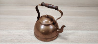 *Vintage* Copper Tea Pot / Kettle Brass & Wood Handle