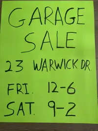 Family Garage Sale - Westpark