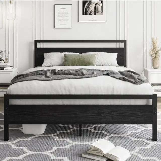 Full Size Platform Bed frame in Beds & Mattresses in Kitchener / Waterloo - Image 2