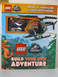 NEW LEGO JURASSIC WORLD BOOK w/ FIGURE & EXCLUSIVE MODEL 63 PCS