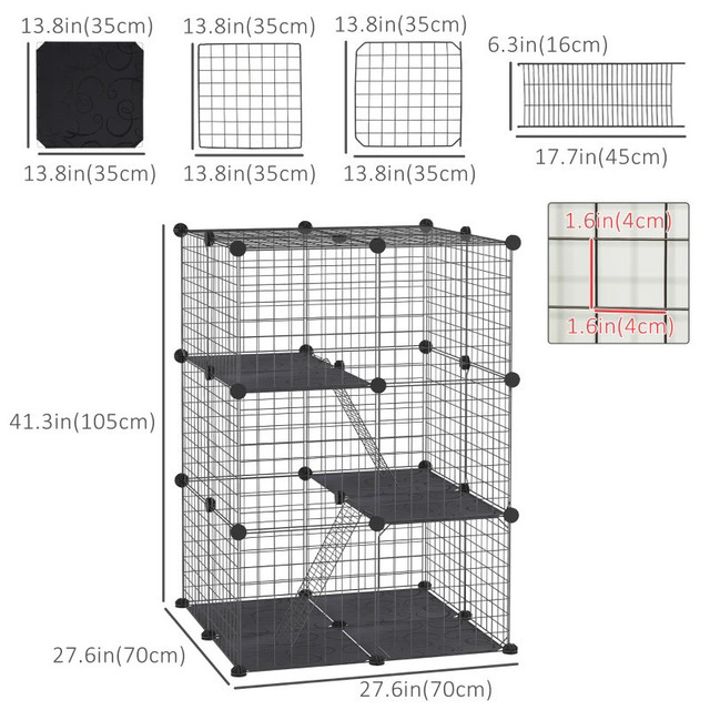 39 Pcs Small Animal Cage Bunny Hutch Portable Metal Wire with Ra in Accessories in Markham / York Region - Image 3