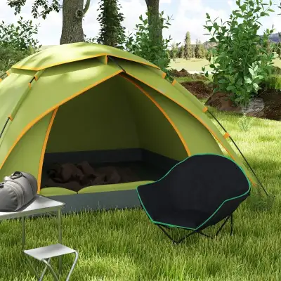 Foldable Camping Chair Padded Moon Saucer Chair with Carry Bag, View more