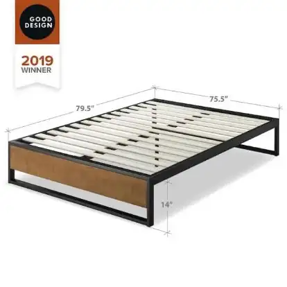 Zinus 14inch Ironline Platform Bed Frame, King in Beds & Mattresses in Markham / York Region - Image 3